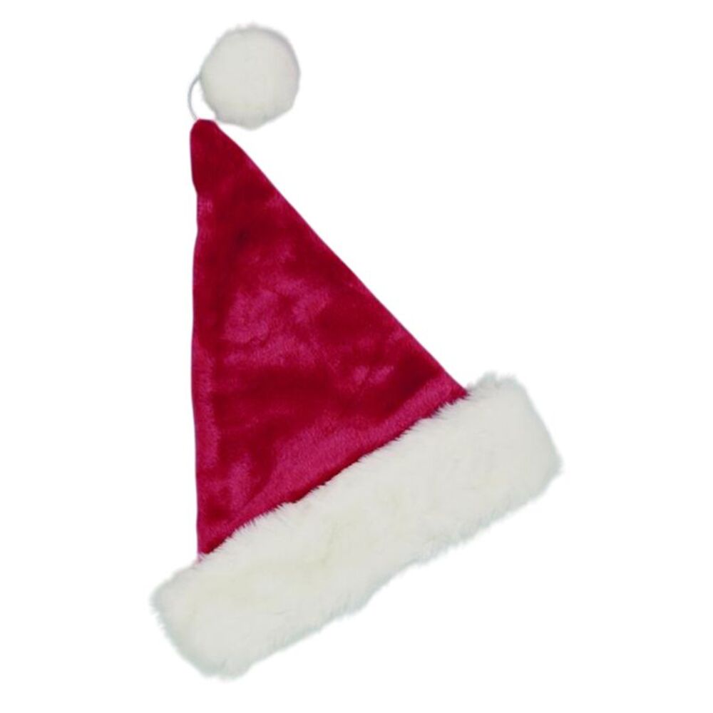 Premier Deluxe Plush Christmas Santa Hat / Red/White